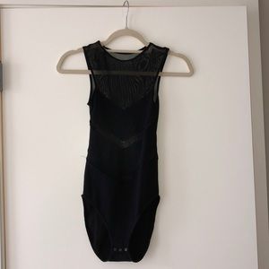 Black mesh bodysuit